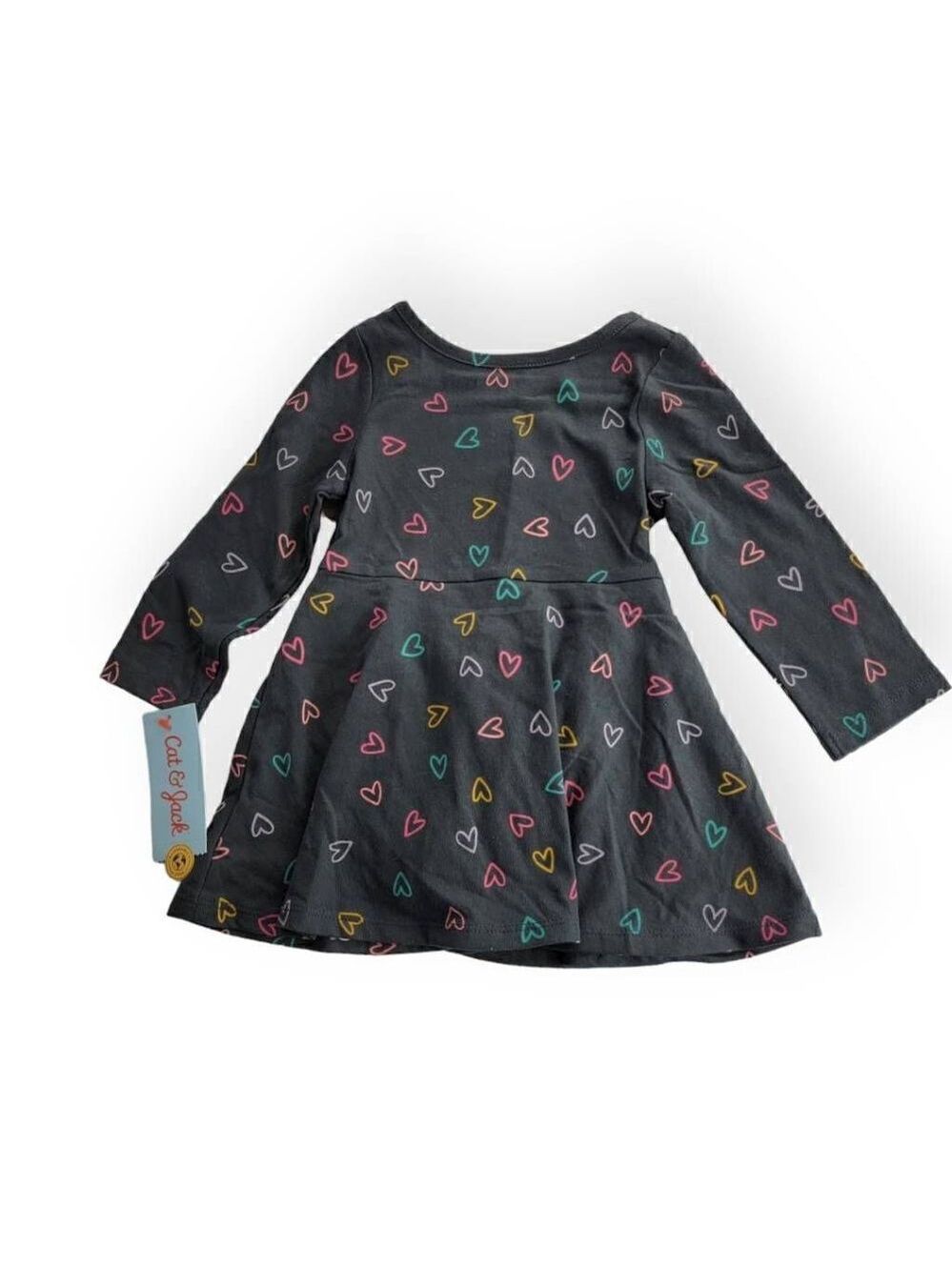 Cat & Jack Gray Heart Dress 12 Months